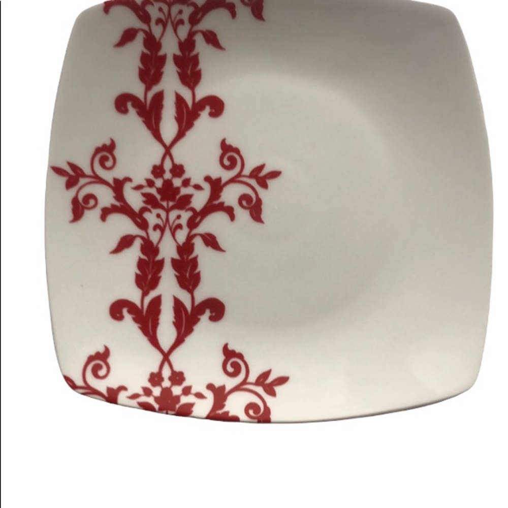 Coventry Antoinette Red Square Porcelain China‎ Plate